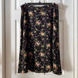 Lauren Ralph Lauren Floral Silk Midi Skirt
